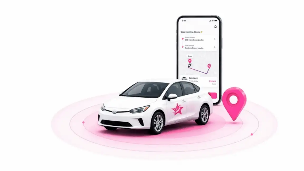Lyft clone app preview animation